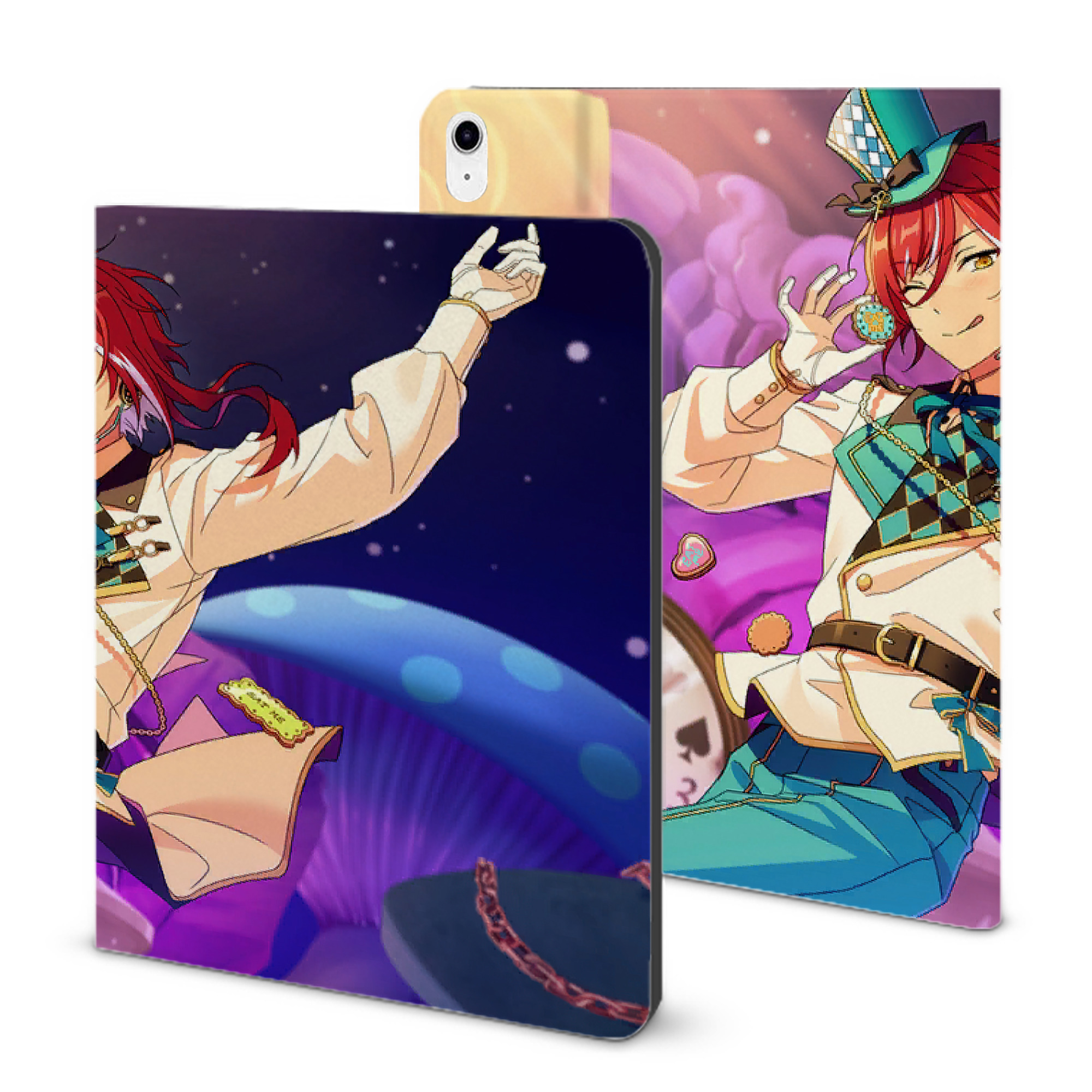 （画像用） あんさんぶるスターズ! Ensemble Stars IPad ケース ブック型 PUレザー TPU 耐衝撃 軽量 薄型 ペン収納なし 全面保護 IPad 各モデル対応